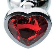 Adam & Eve Medium Red Hearts Gem Plug