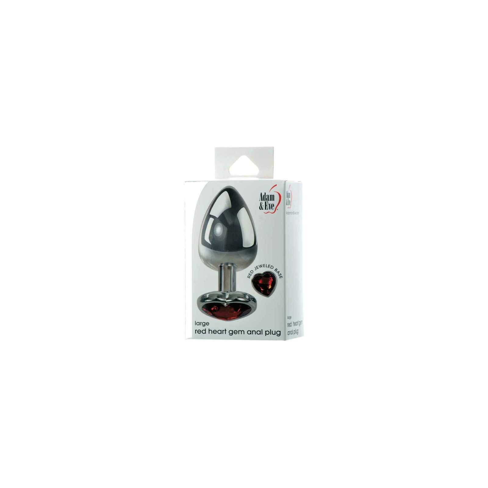 Plug Anal Grande con Joya Roja Adam & Eve