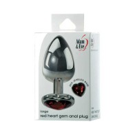 Plug Anal Grande con Joya Roja Adam & Eve