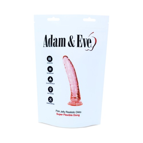 Adam & Eve Pink Jelly Realistic Dildo - Sensational Pleasure Awaits