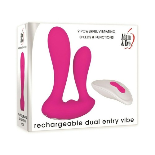 Vibrador de Doble Entrada Adam & Eve con Control Remoto - Doble Placer