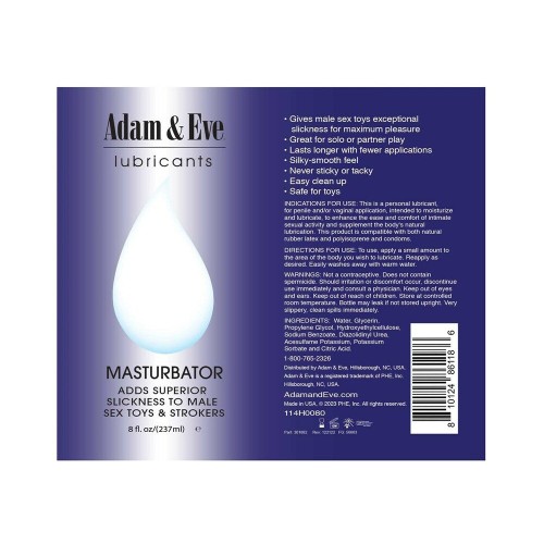 Adam & Eve Masturbator Lubricant 8 oz