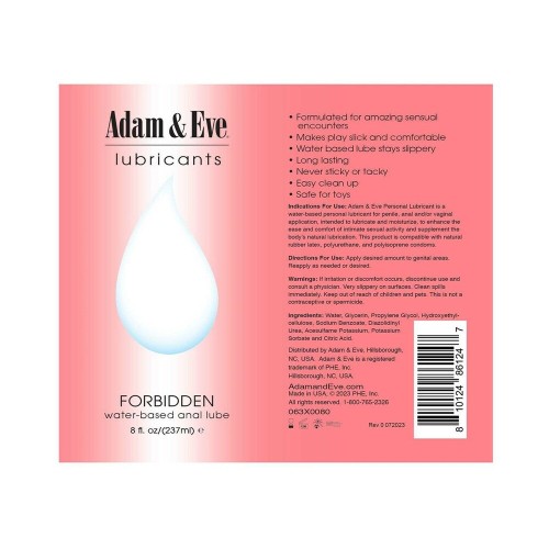 Adam & Eve Forbidden Anal Lubricant