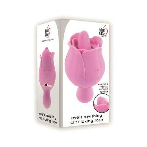 Vibrador Rosa Eve's con Lengüeta Flicking