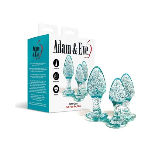 Juego de Plug Anal Glitter Gem de Adam & Eve