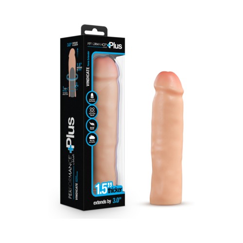 Extensor de Pene de Silicona Performance Plus de 2 Pulgadas - Beige