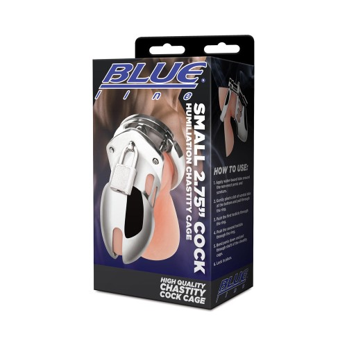 Blue Line Small Cock Humiliation Chastity Cage 2.75 in