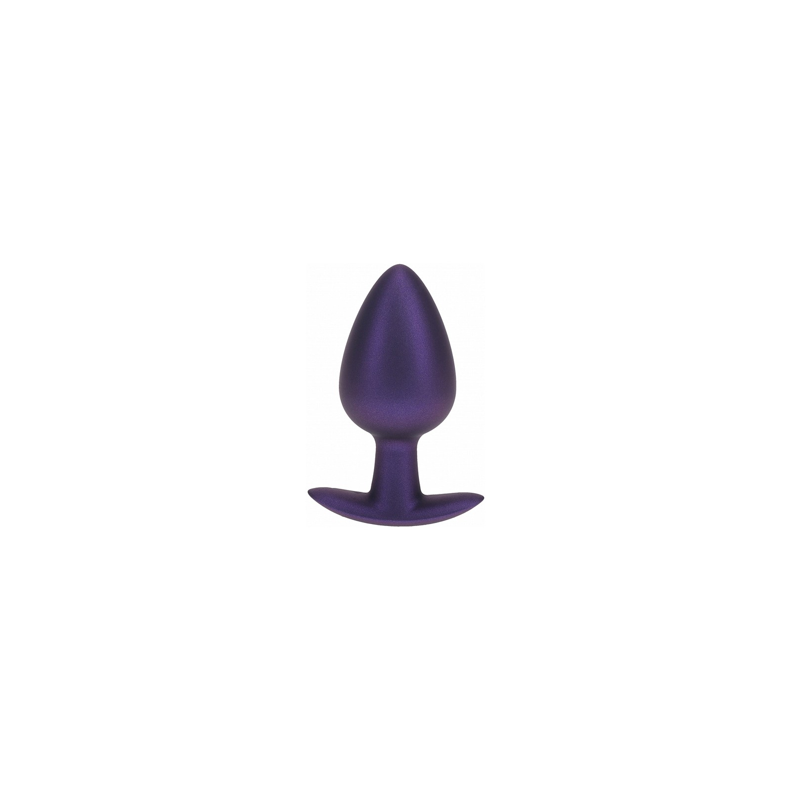 Ouch! Smooth Silicone Anal Plug Large 3.5 in. Metallic Purple