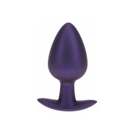 Plug Anal de Silicona Suave Ouch! Grande 3.5 pulgadas Púrpura Metálico