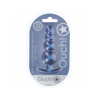 Plug Anal de Silicona Lisa con Perlas Ouch! 4.6 in.