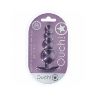 Ouch! Smooth Silicone Beaded Anal Plug