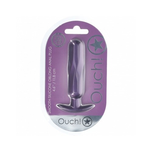 Ouch! Smooth Silicone Oblong Anal Plug for Pleasure