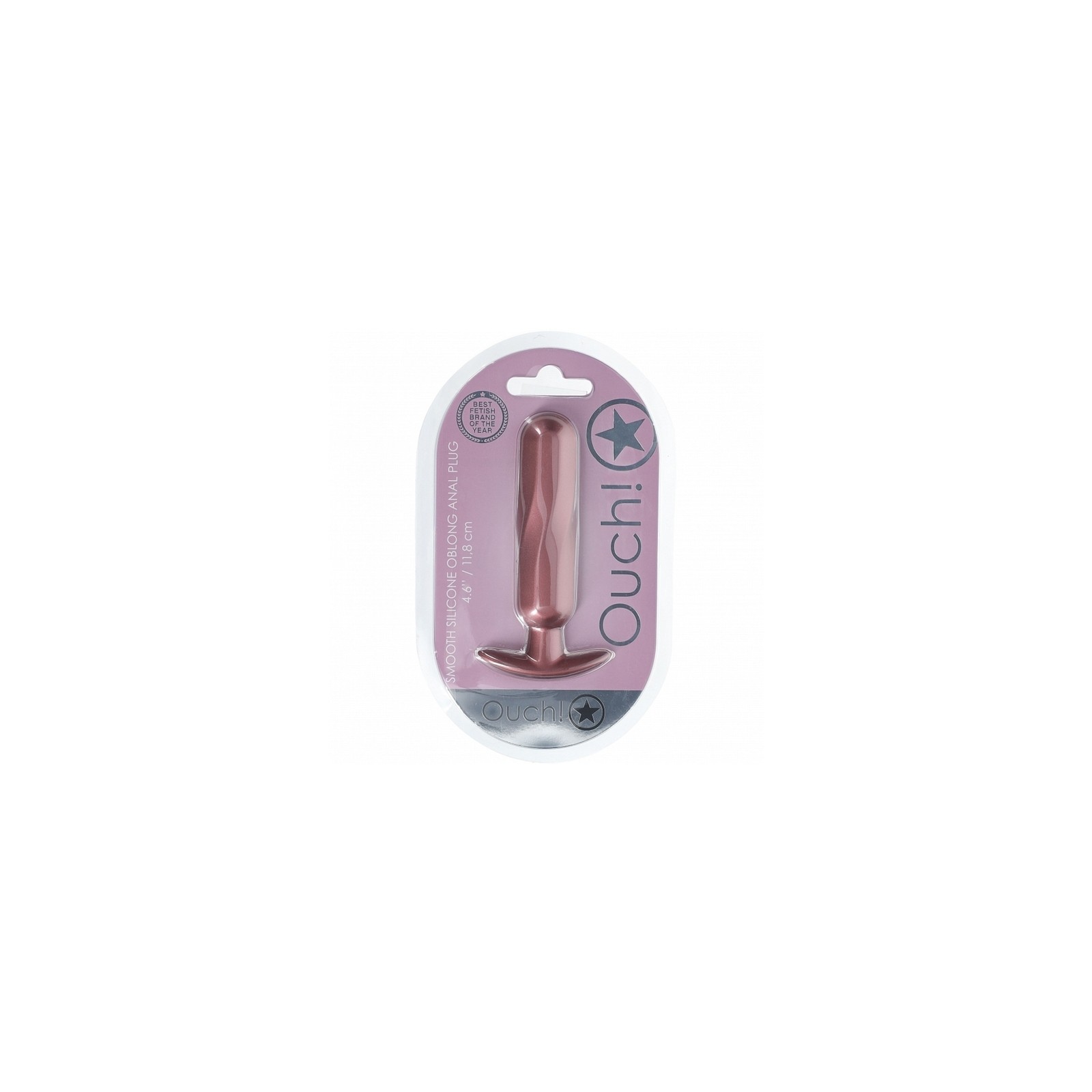 Plug Anal Oblongo de Silicona Suave Ouch! - 4.6 in.