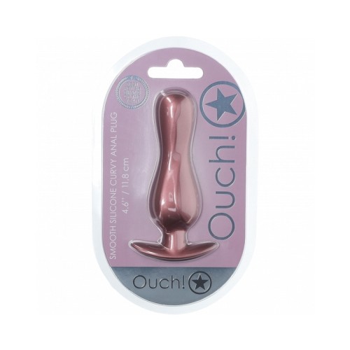 Ouch! Curvy Anal Plug 4.6 in Rose Gold