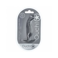 Ouch! Plug Anal de Silicona P-Spot Suave 4.6 in. Gun Metal