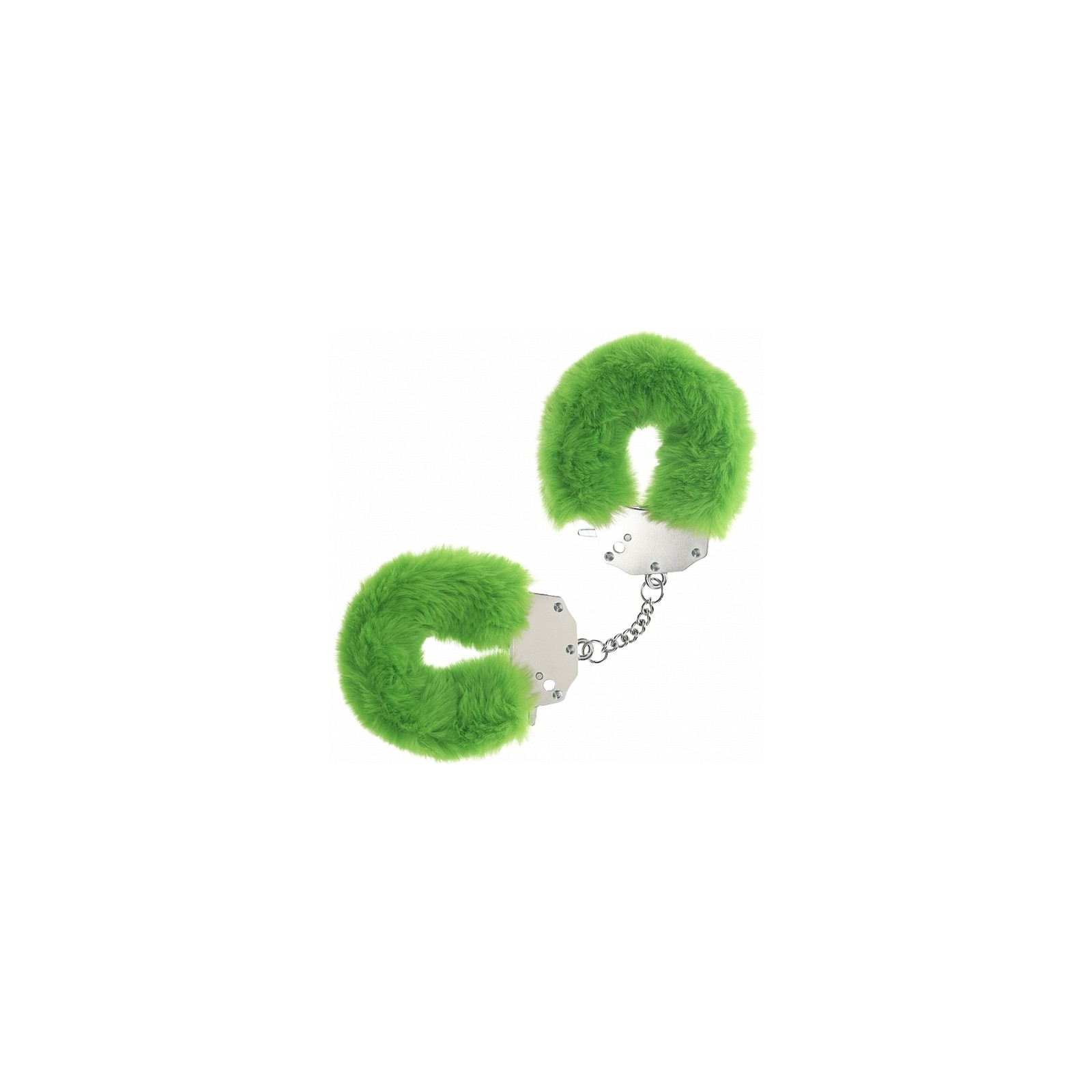 Heavy-Duty Fluffy Handcuffs - Ouch! Green Color