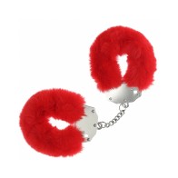 Ouch! Heavy-Duty Fluffy Handcuffs - Red Fun