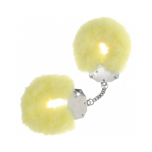 Ouch Heavy-Duty Fluffy Handcuffs Yellow