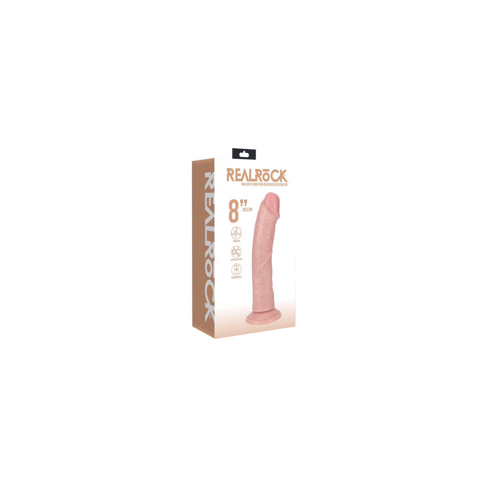 Pene Vibrante Curvado Regular RealRock 8 in Beige