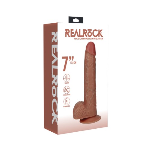 Dildo Vibrante de 7 Pulgadas RealRock con Testículos