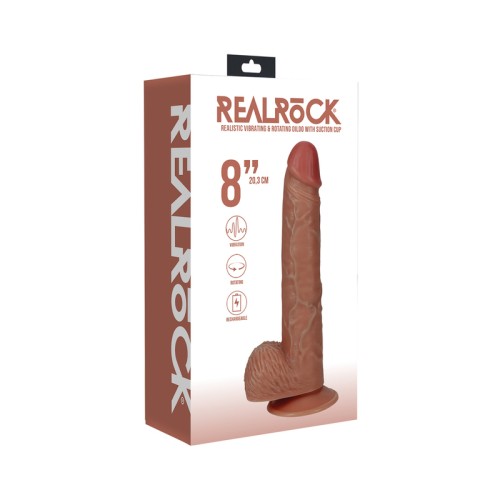 RealRock 8 in. Vibrating and Rotating Cock