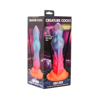 Glow-in-the-Dark Aqua-Cock Dildo from Creature Cocks