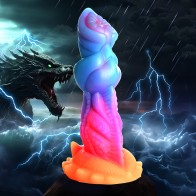 Glow-in-the-Dark Aqua-Cock Dildo from Creature Cocks