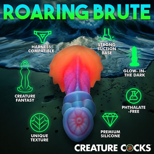 Glow-in-the-Dark Aqua-Cock Dildo from Creature Cocks