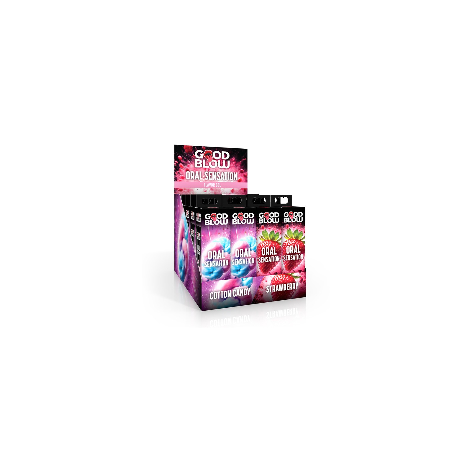 Good Blow Oral Delight Gel Strawberry Cotton Candy Display