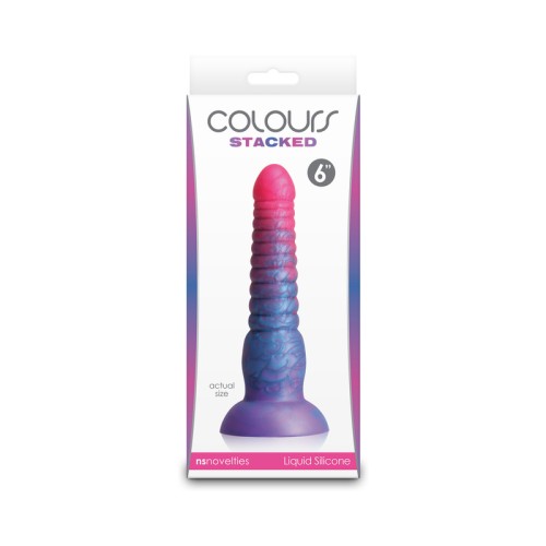 Colours Stacked 6-Inch Dildo in Pink/Blue