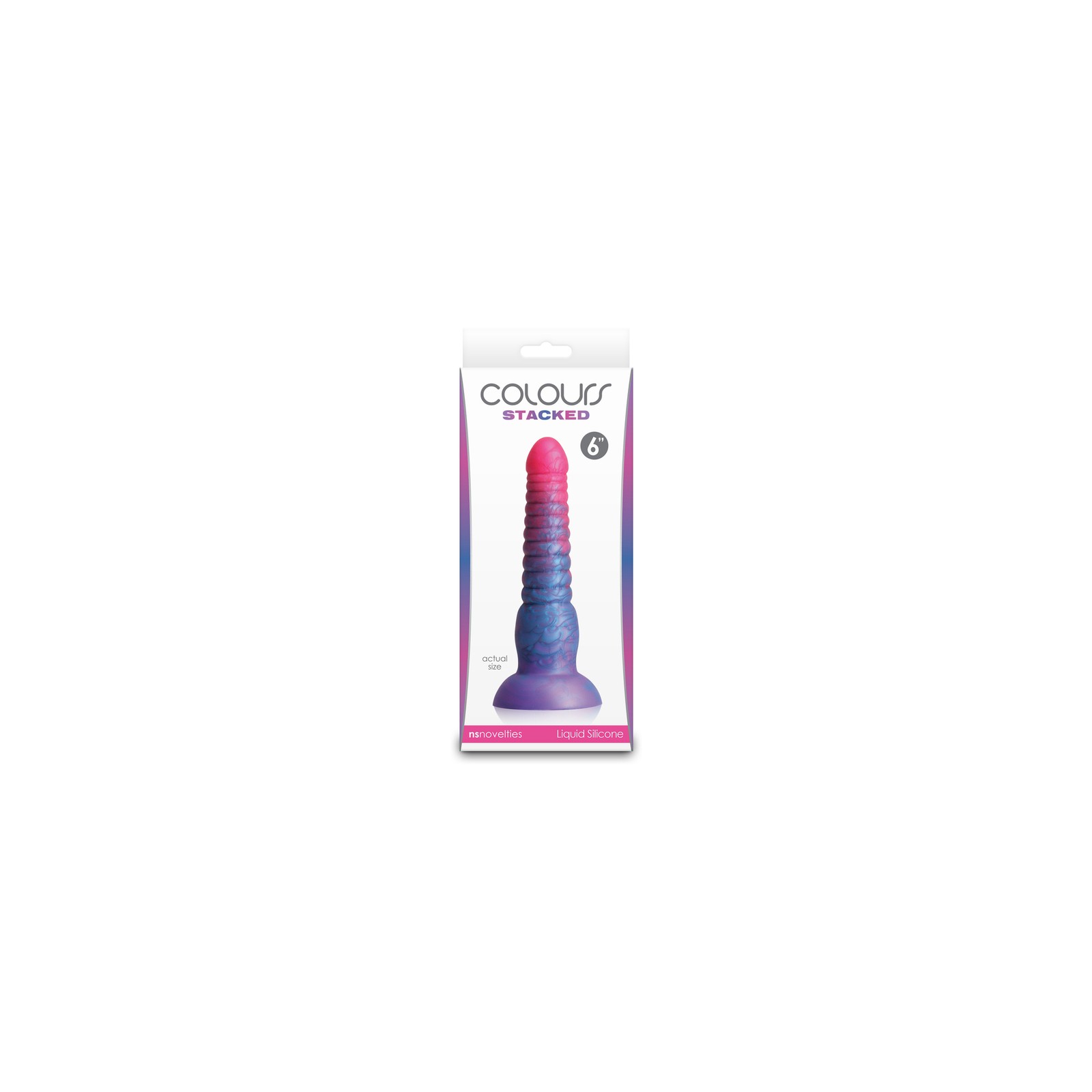 Dildo Apilado de 6 pulgadas Colores Rosa/Azul