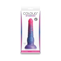 Dildo Apilado de 6 pulgadas Colores Rosa/Azul