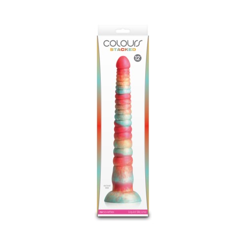 Dildo Stacked de 12 pulgadas Rojo/Dorado