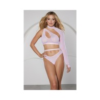 Allure Modern Muse Halter & Panty Set - Pink M