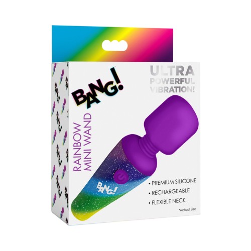 BANG! Rainbow Mini Wand for Ultimate Pleasure