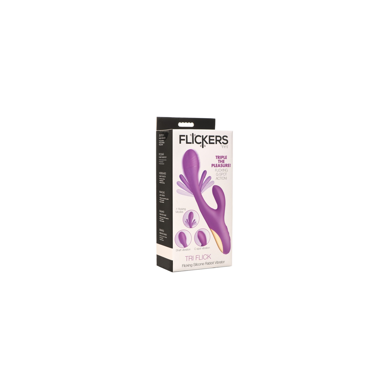 Vibrador Conejo Tri-Flick de Silicona