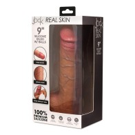 JOCK Real Skin Silicone Dildo with Balls Medium