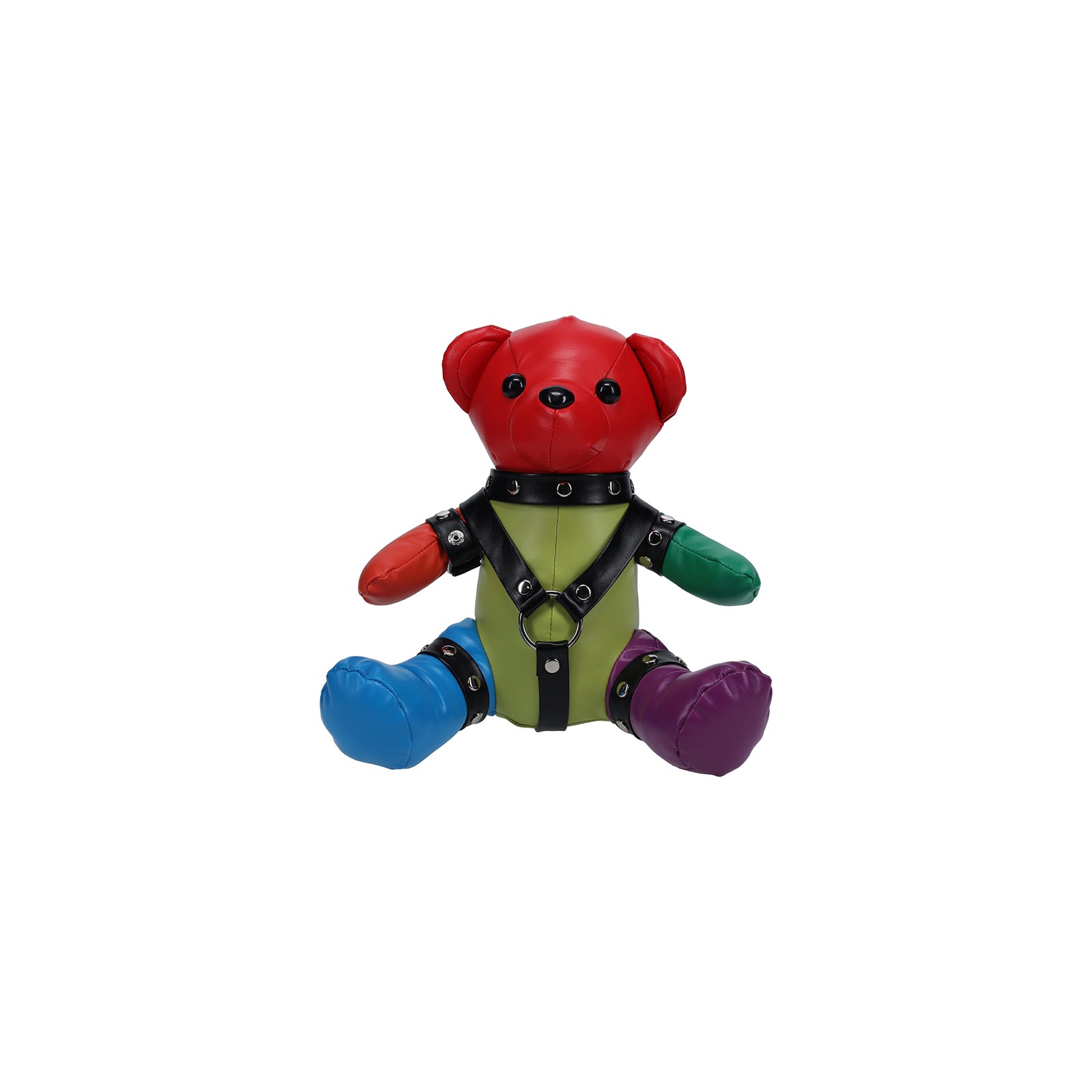 Shots Rainbow Bear Plushie with Harness