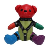 Shots Rainbow Bear Plushie with Harness