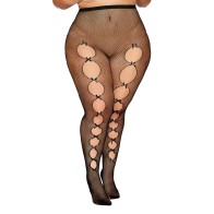 Dreamgirl Fishnet Pantyhose with Cut-Out Details