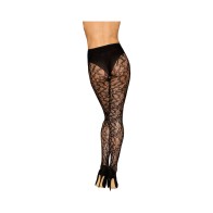 Dreamgirl Black Lace Pantyhose - Elegant and Alluring