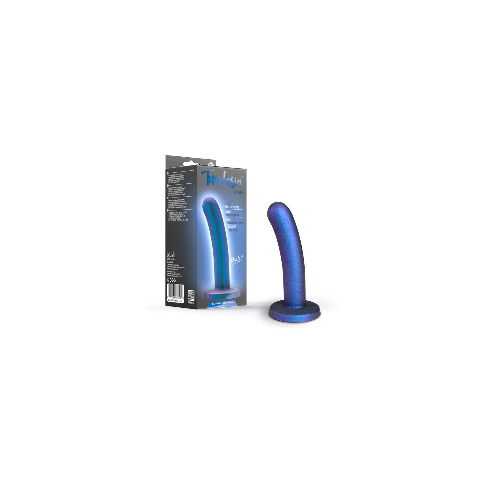 Temptasia Surrender Peg - Dildo Intermedio Azul Deseo