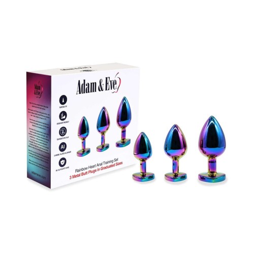 Juego de Plugs Anales Adam & Eve Rainbow Heart