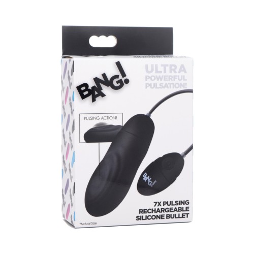 BANG! 7X Rechargeable Silicone Pulsing Bullet