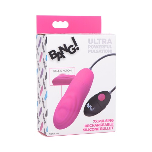 BANG! 7X Bala de Silicona Recargable Rosa