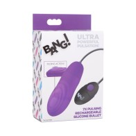 BANG! 7X Pulsing Silicone Bullet Purple