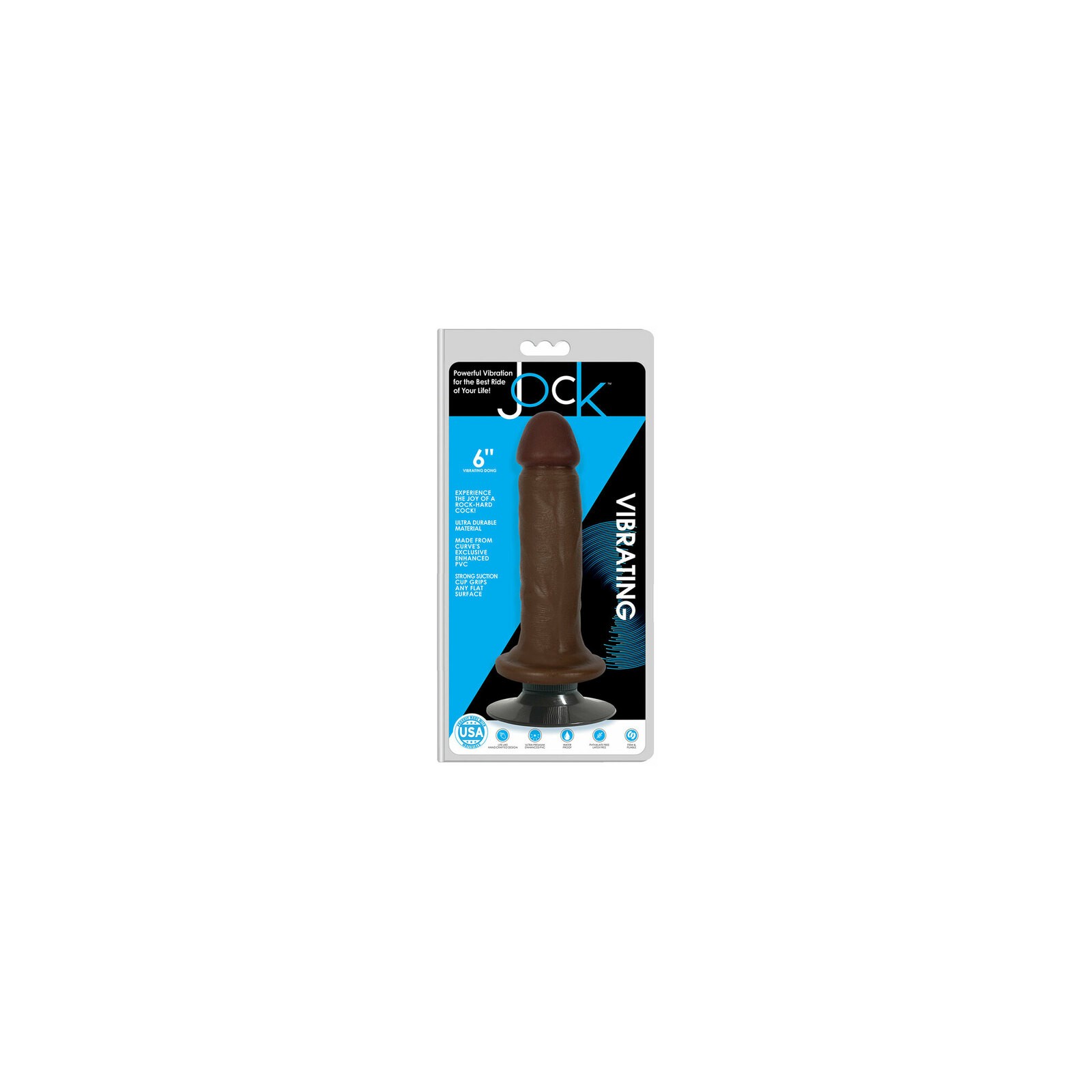 JOCK 6 in. Dildo Vibrante Sin Testículos