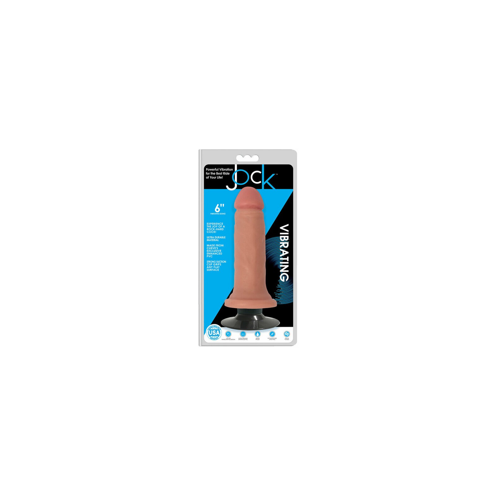 JOCK 6 in. No Balls Vibrating Dildo for Intense Pleasure