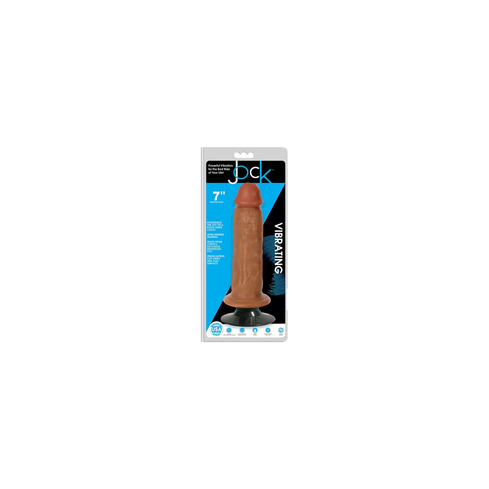 JOCK 7in Vibrating Dildo Medium Size