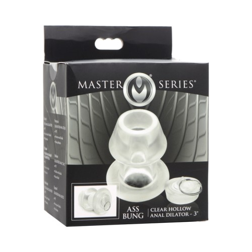 Master Series Ass Bung Clear Hollow Anal Dilator 3 in.